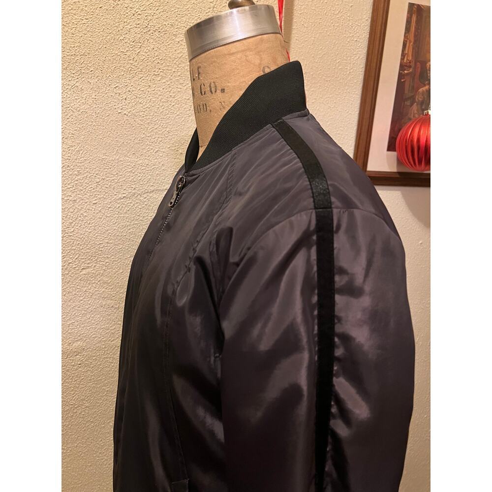 Women’s Michael Kors Gray Bomber Jacket Size L - Picture 4 of 12